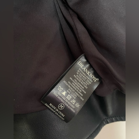 Blank NYC Vegan Leather Biker Jacket in Black - Picture 5 of 7